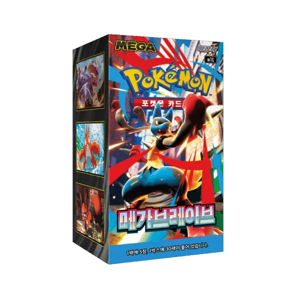 Display Mega Brave M1L coréen – Boîte scellée de 30 boosters Pokémon de la série Mega Brave Symphonia 2025